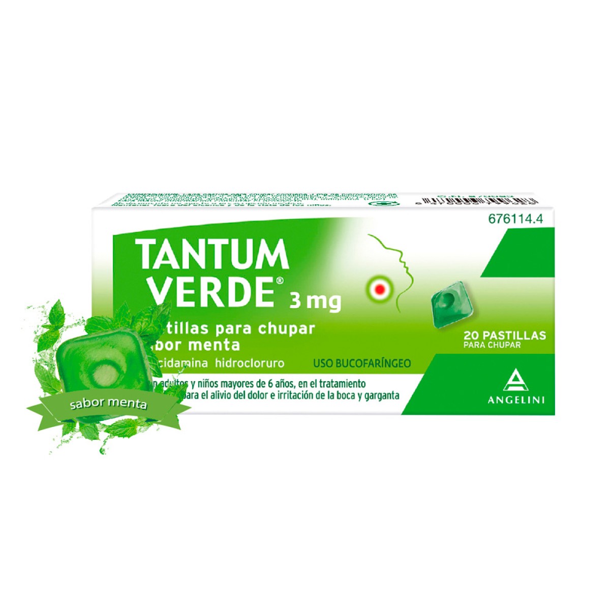 Tantum Verde Sabor Menta 20 Pastillas Ya En Wofarma 4159